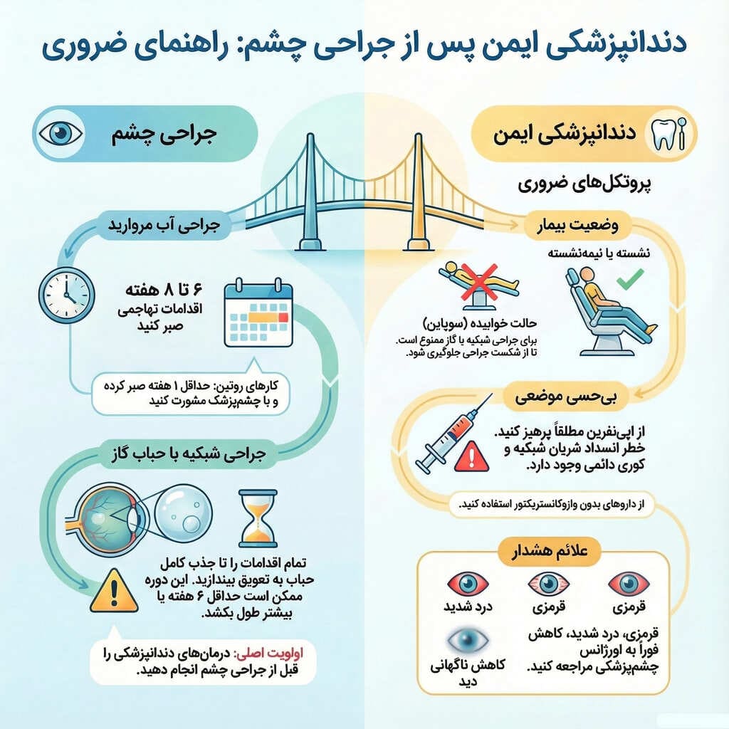 خلاصه دندانپزشکی بعد از عمل چشم
