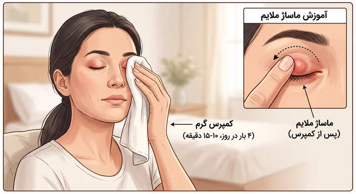 درمان گل مژه و راهکارهای مراقبت خانگی