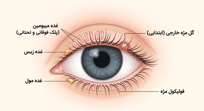 علت گل مژه چشم چیست